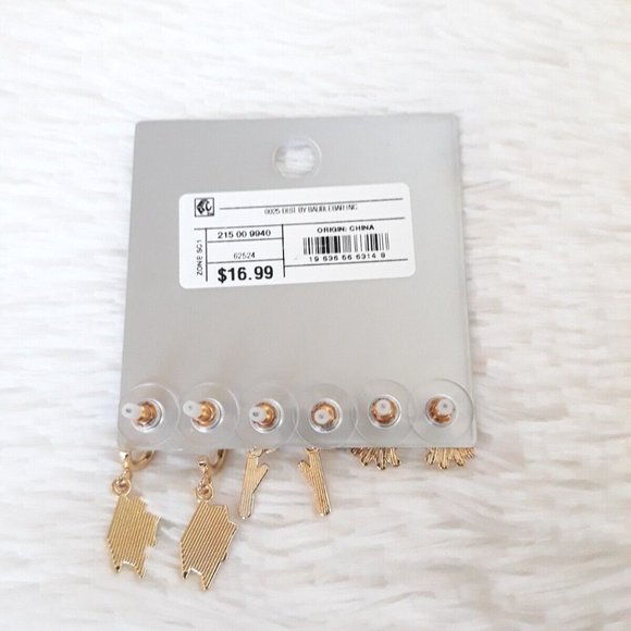 SUGAR FIX "Let’s Get Lit" 3pc Earring Set (Gold) - NEW!!! - Picture 4 of 7